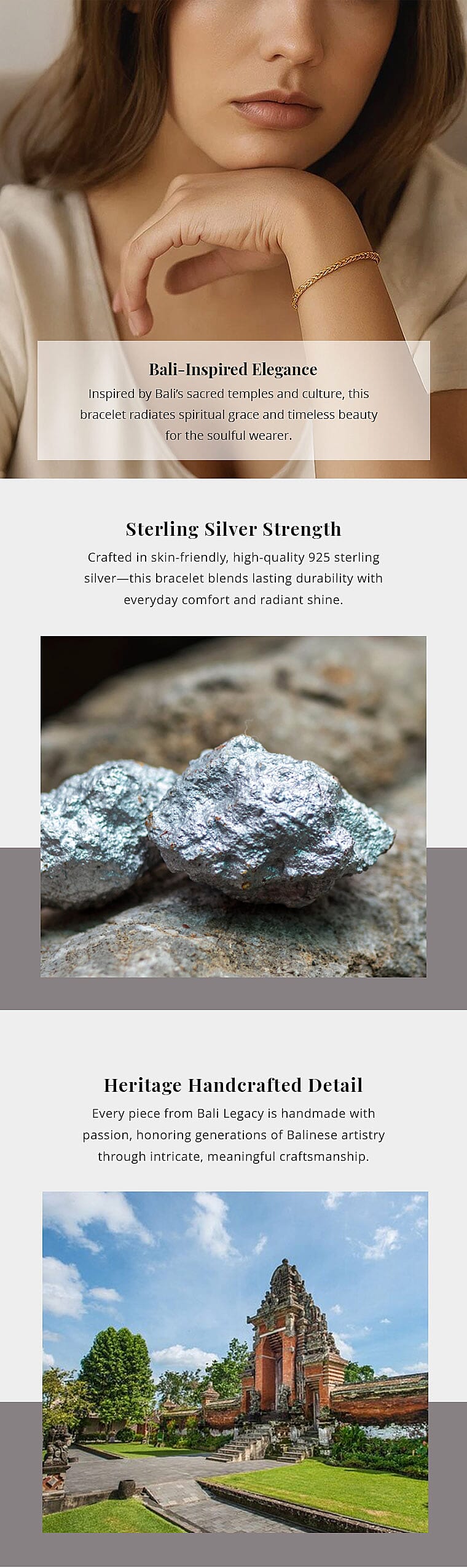 Bali Legacy Borobudur Bracelet in 22K Vermeil Yellow Gold Over Sterling Silver (7.25 In) 9.85 Grams Banner