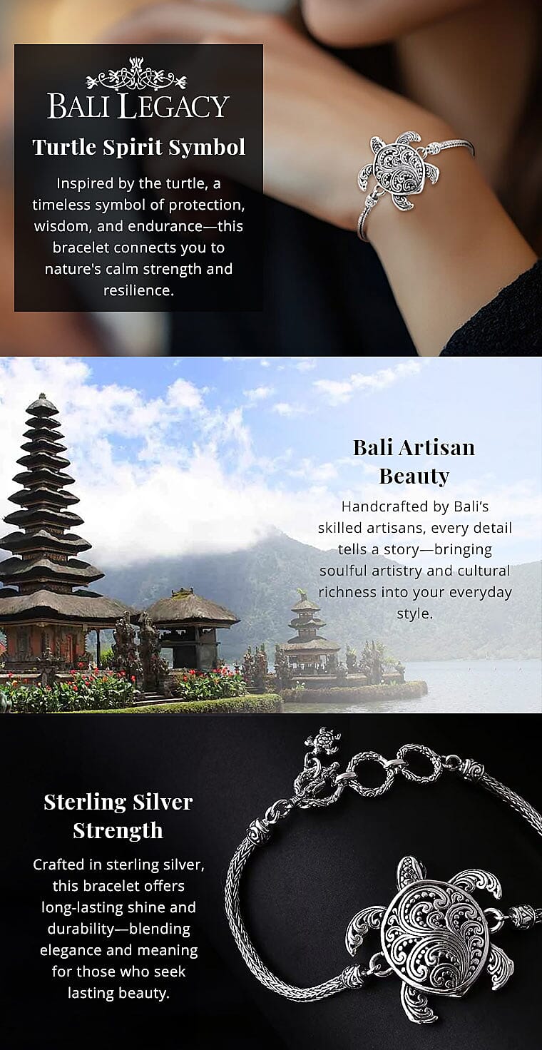Bali Legacy Turtle Bracelet in Sterling Silver Banner