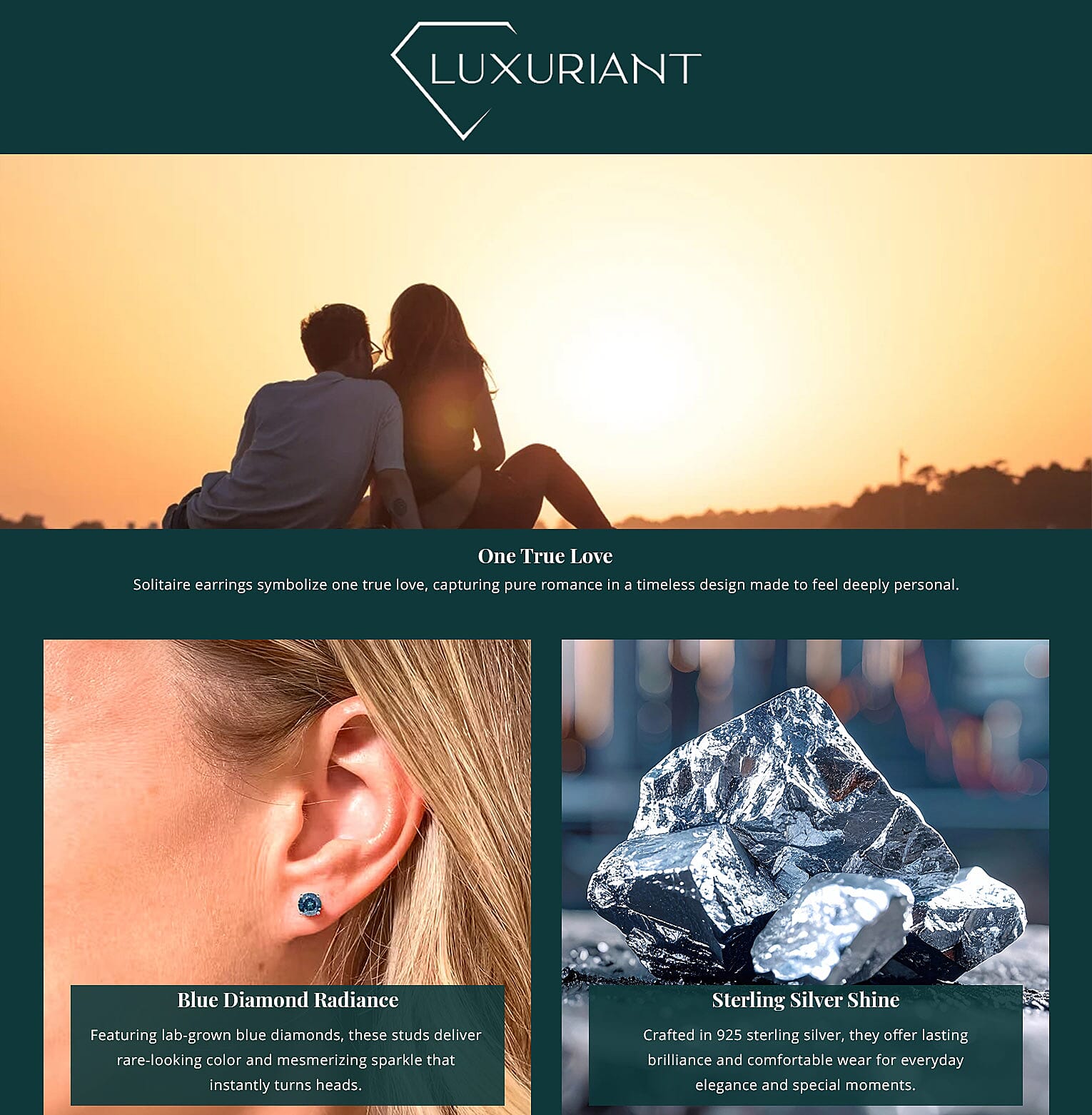 Luxuriant Lab Grown Blue Diamond (IR) (SI) 1.40 ctw Stud Earrings in Platinum Over Sterling Silver Banner