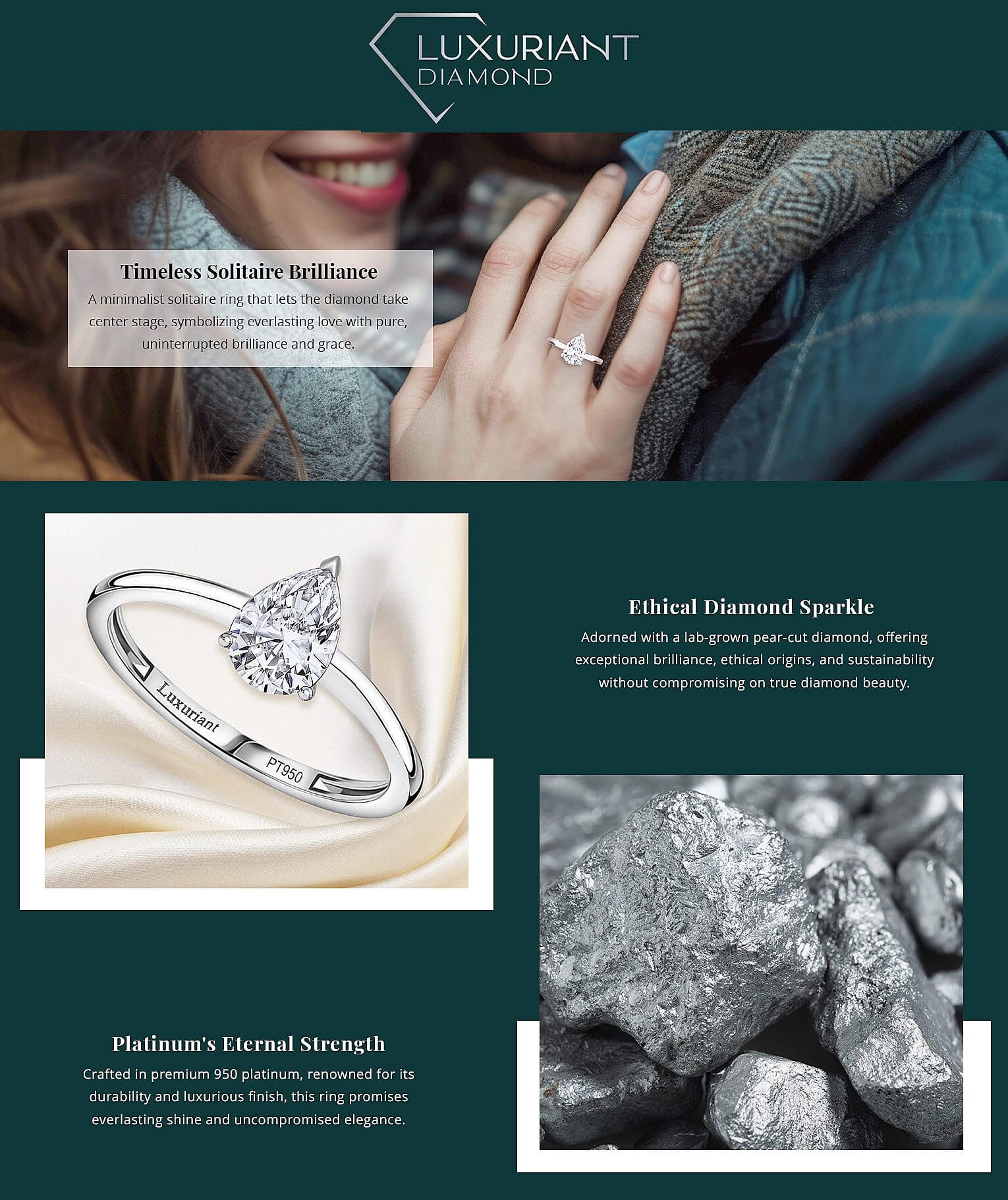 SGL Certified Luxuriant Lab Grown Diamond G VS 2.00 ctw Ring Banner