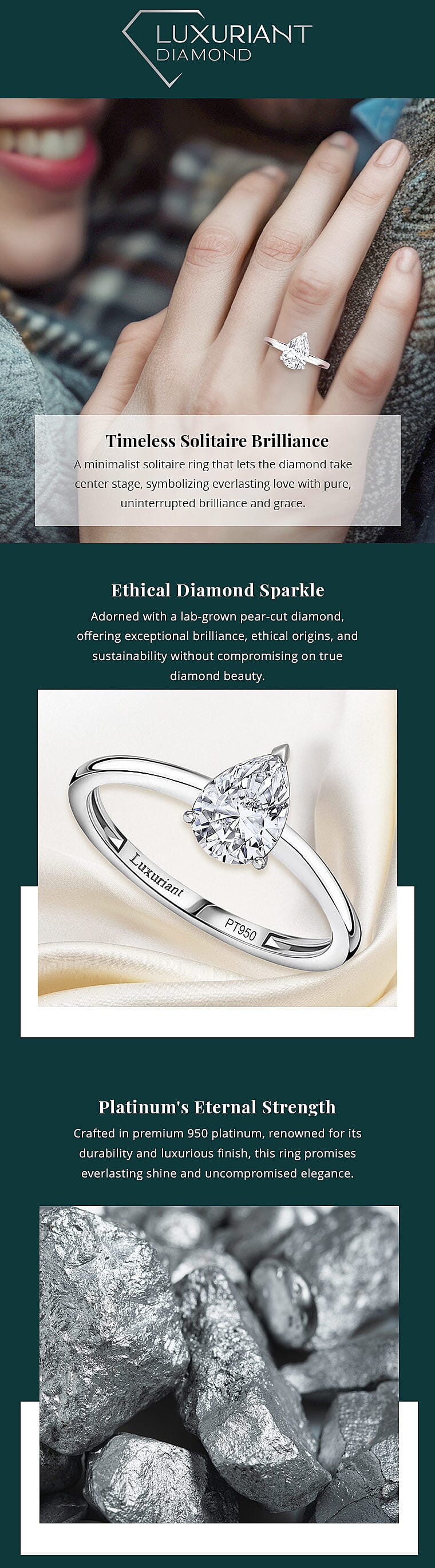 SGL Certified Luxuriant Lab Grown Diamond G VS 2.00 ctw Ring Banner