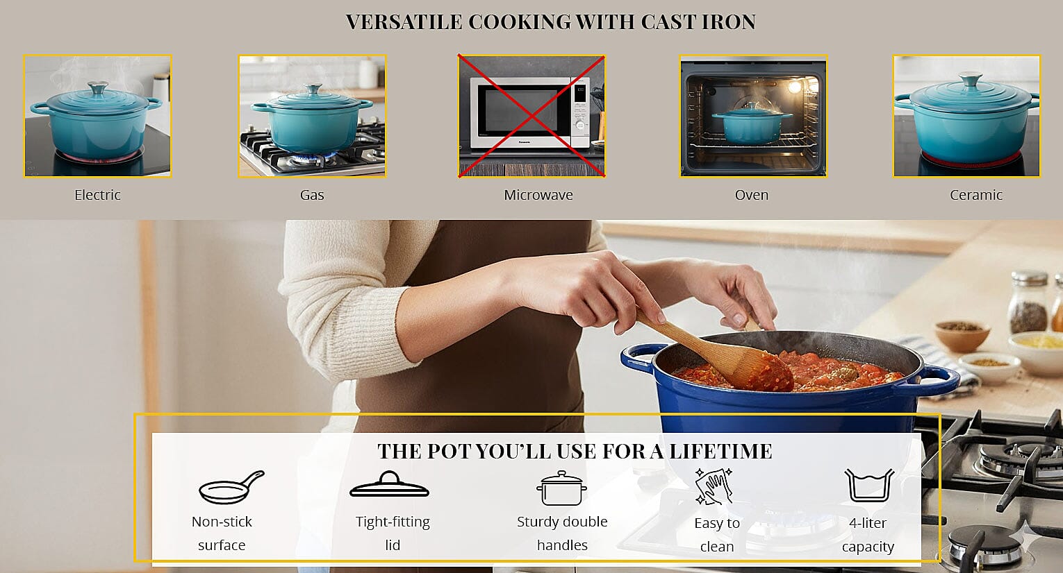 Versatile Cooking with Cast Iron Banner