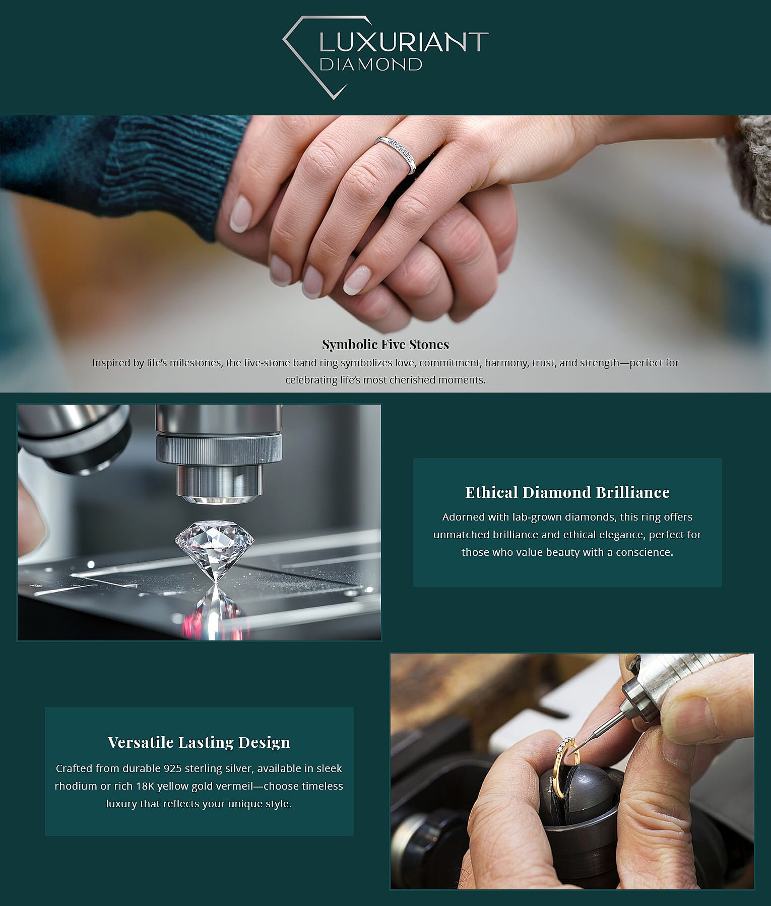 Luxuriant Lab Grown Diamond (G, SI) Band Ring Banner