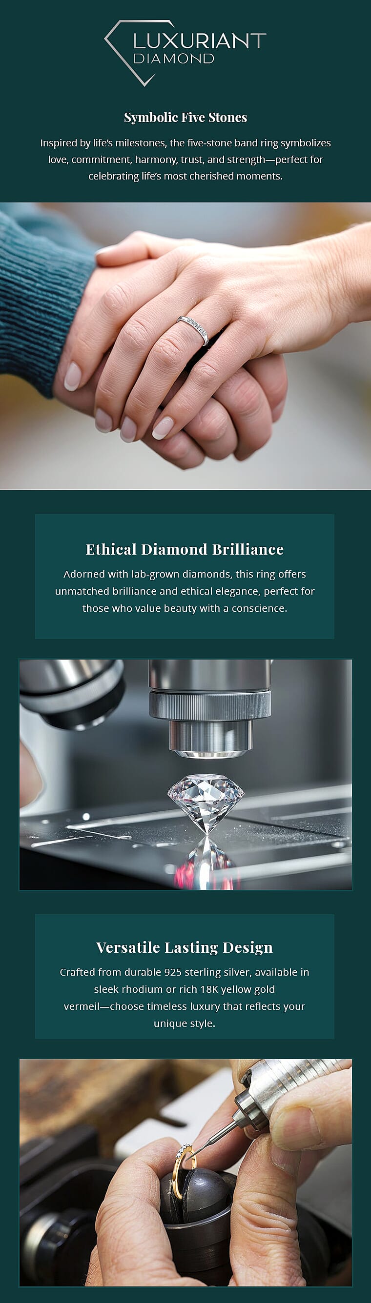 Luxuriant Lab Grown Diamond (G, SI) Band Ring Banner