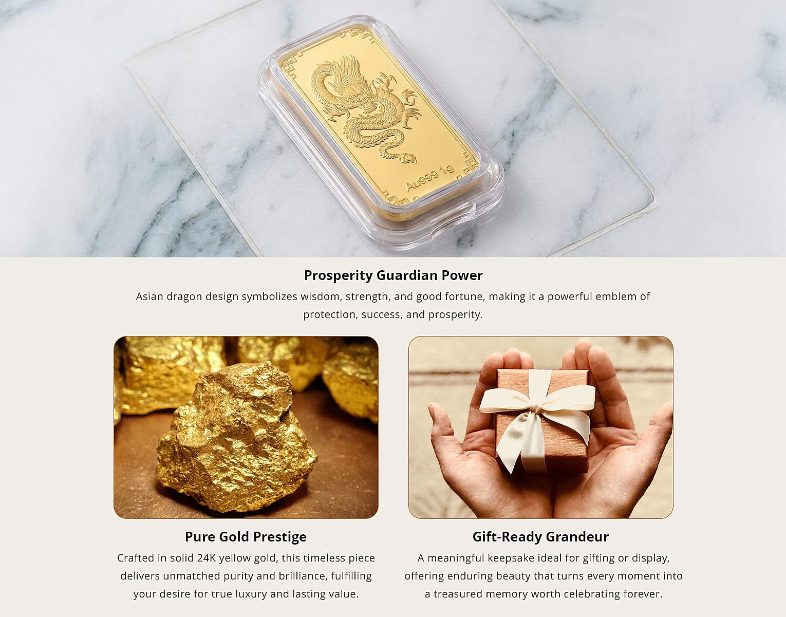 24K Golden Asian Dragon Emboss Sheet 1g Banner