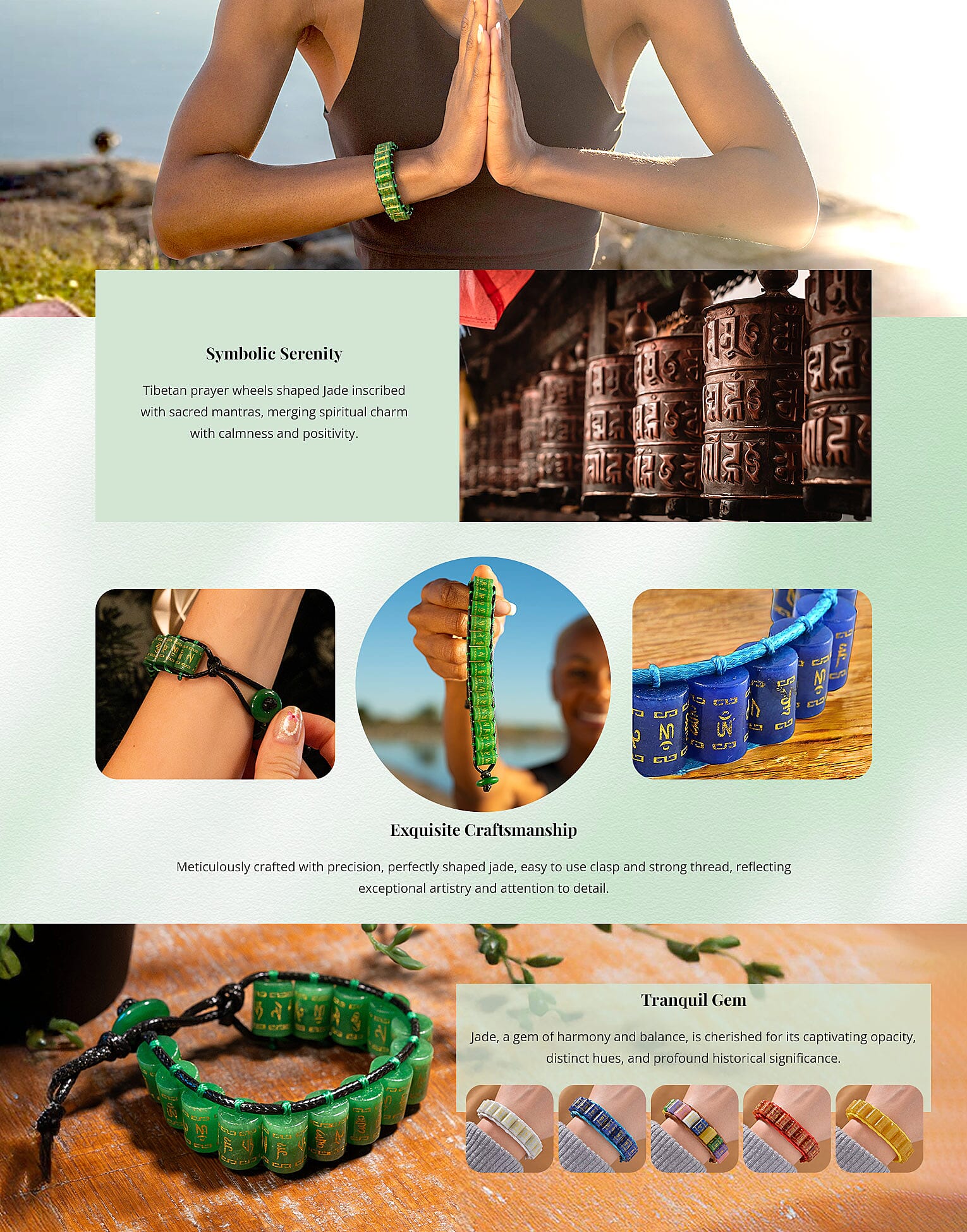 Jade Prayer Wheel Bracelet Banner