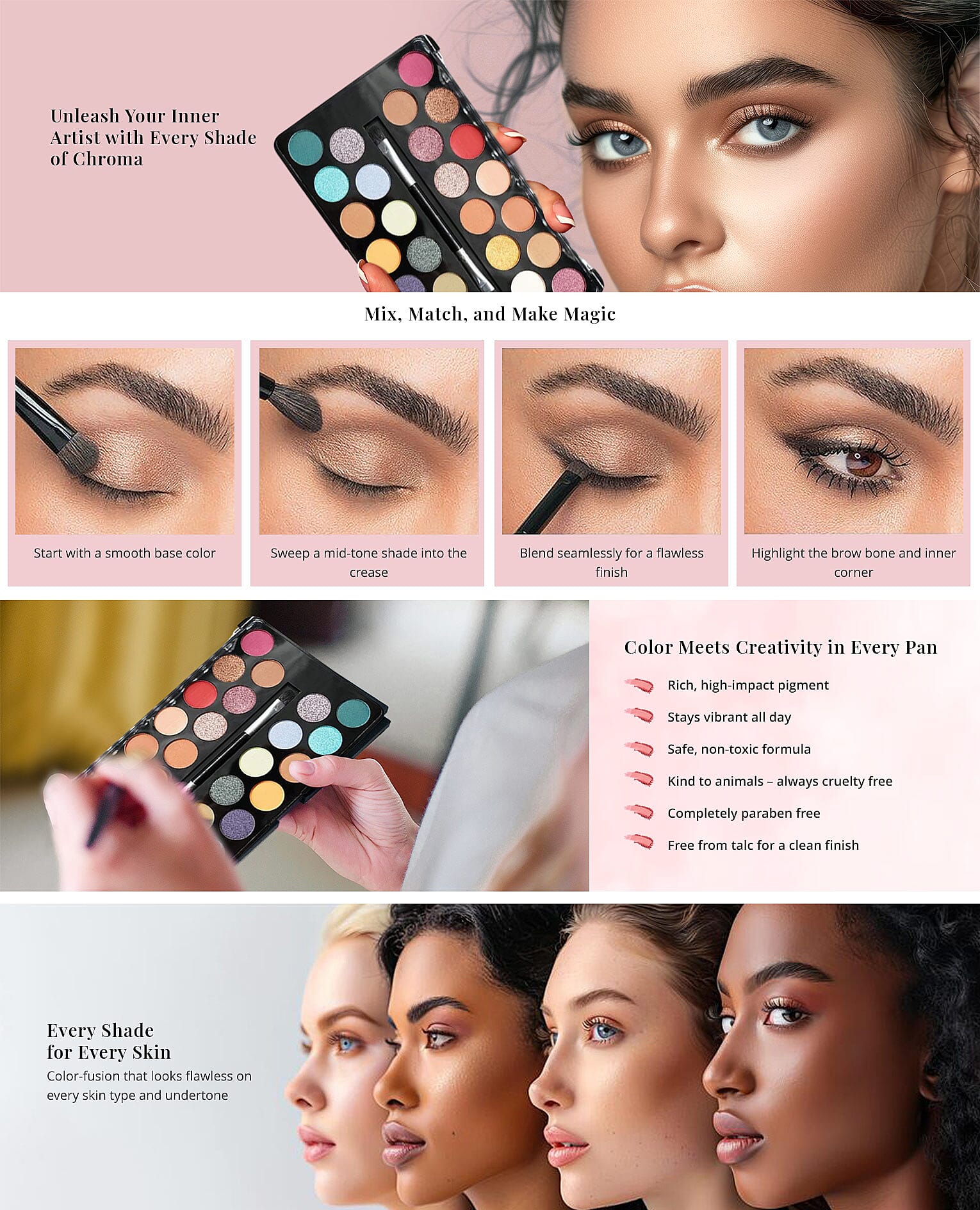 Closeout Amuse Chroma Color Fusion Eyeshadow Palette Banner