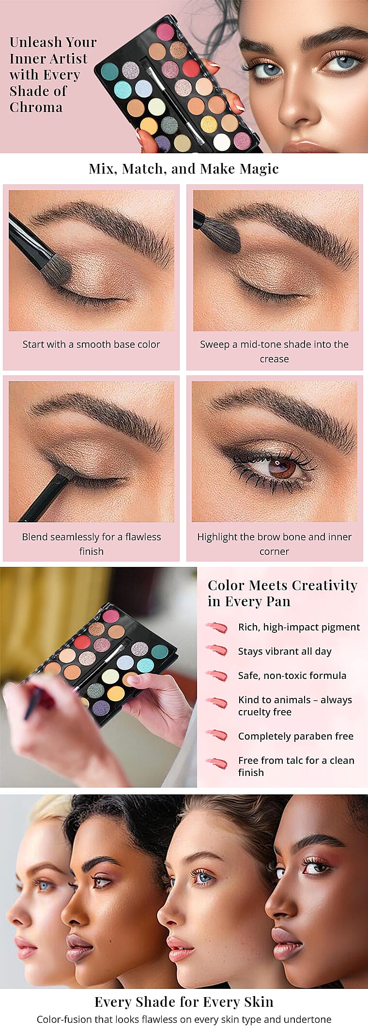 Closeout Amuse Chroma Color Fusion Eyeshadow Palette Banner