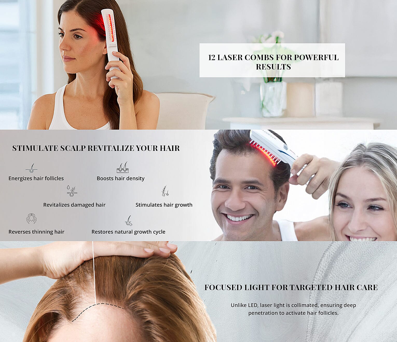 Hairmax Pro 12 Laser Comb (Ships in 8-10 Days) Banner