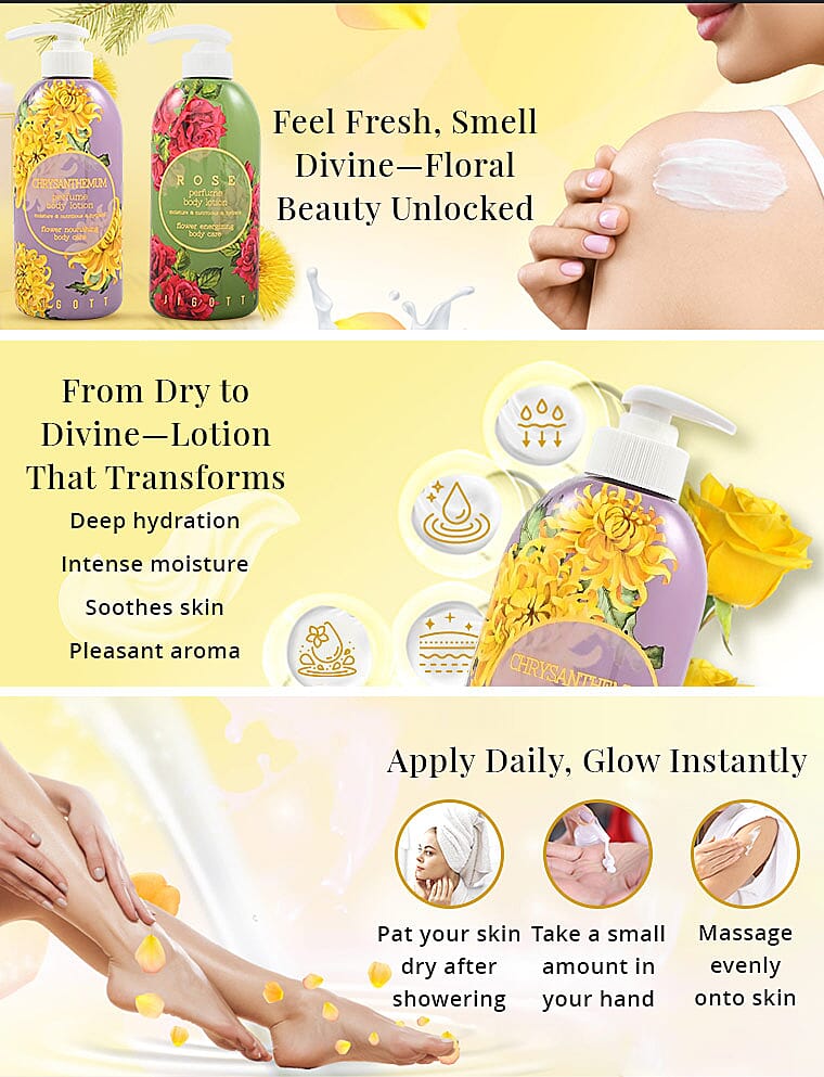 Jigott Chrysanthemum Perfume Body Lotion Banner
