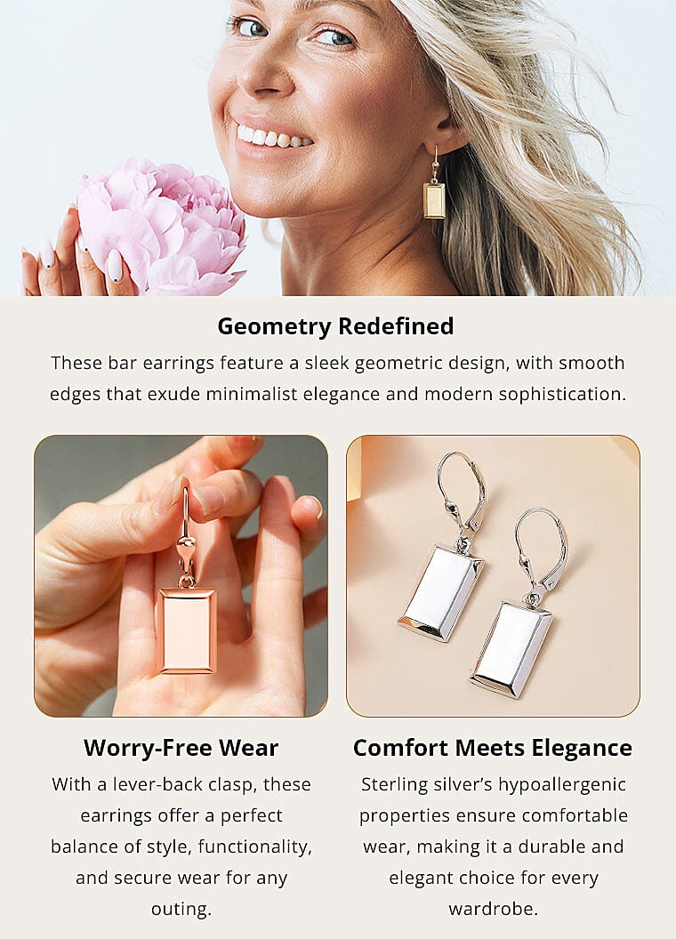 Bar Earrings in Sterling Silver Banner