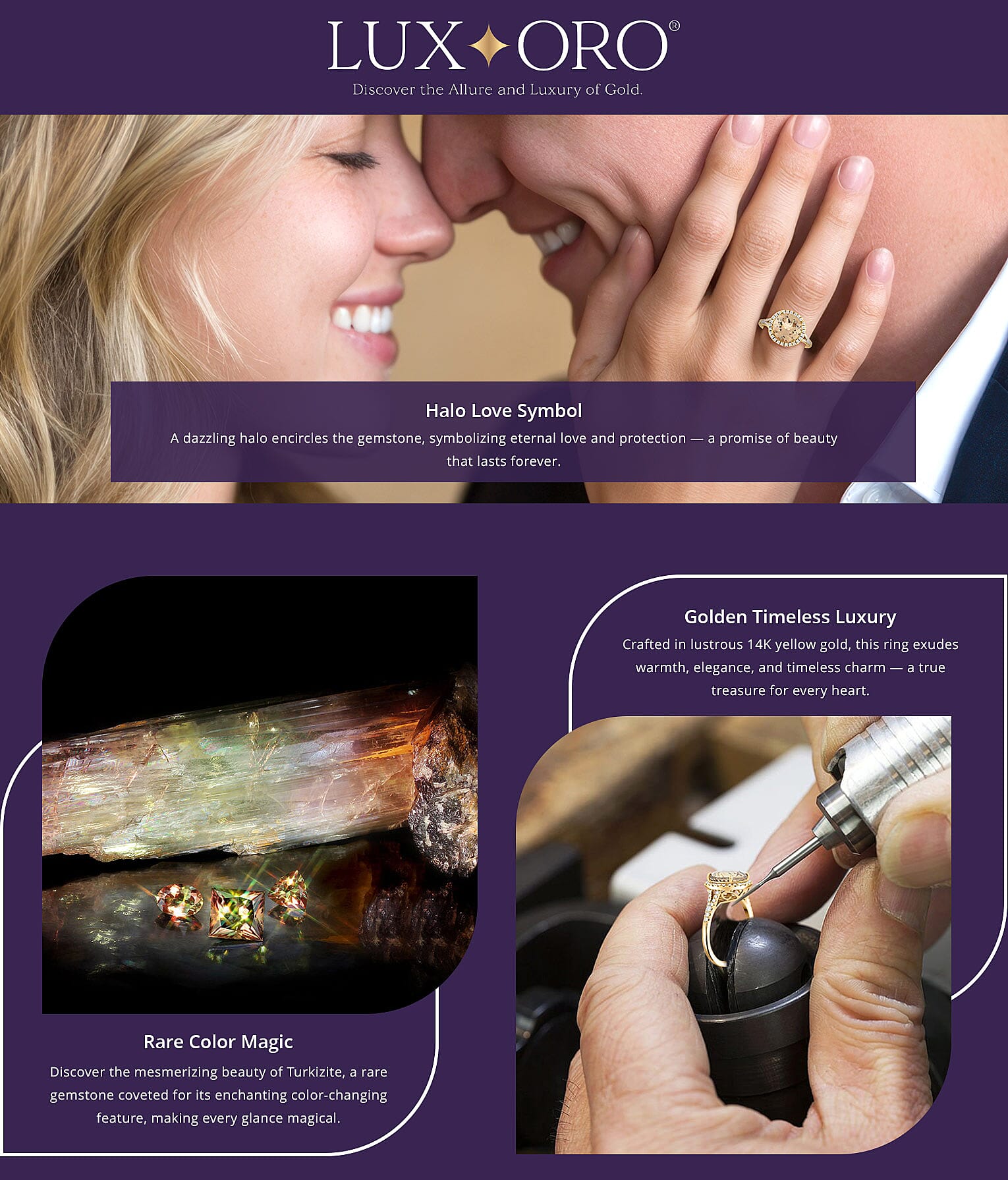 Certified & Appraised Luxoro AAA Turkizite and G-H I2 Diamond 5.00 ctw Ring Banner