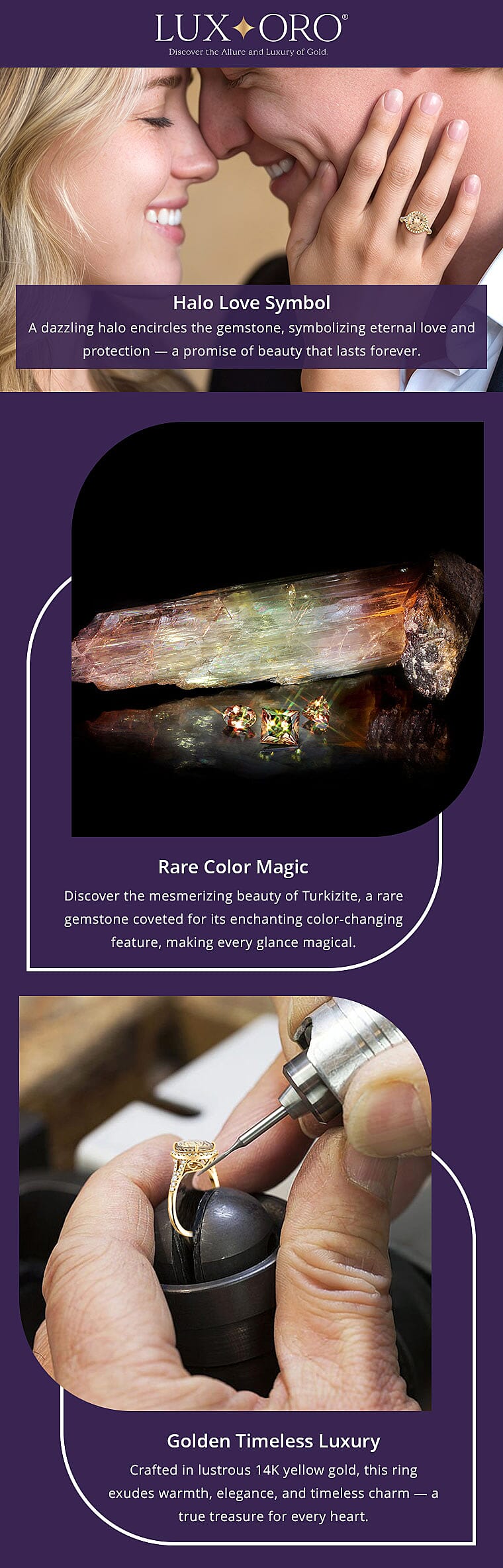 Certified & Appraised Luxoro AAA Turkizite and G-H I2 Diamond 5.00 ctw Ring Banner