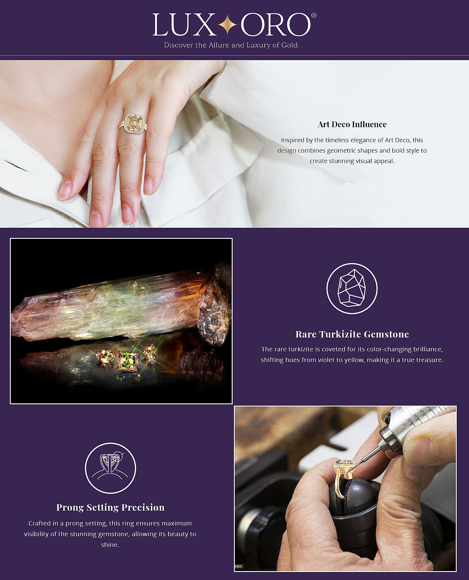 Certified & Appraised Luxoro AAA Turkizite and G-H I2 Diamond 5.96 ctw Halo Ring Banner