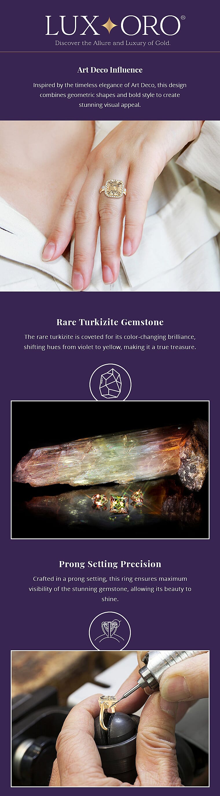 Certified & Appraised Luxoro AAA Turkizite and G-H I2 Diamond 5.96 ctw Halo Ring Banner