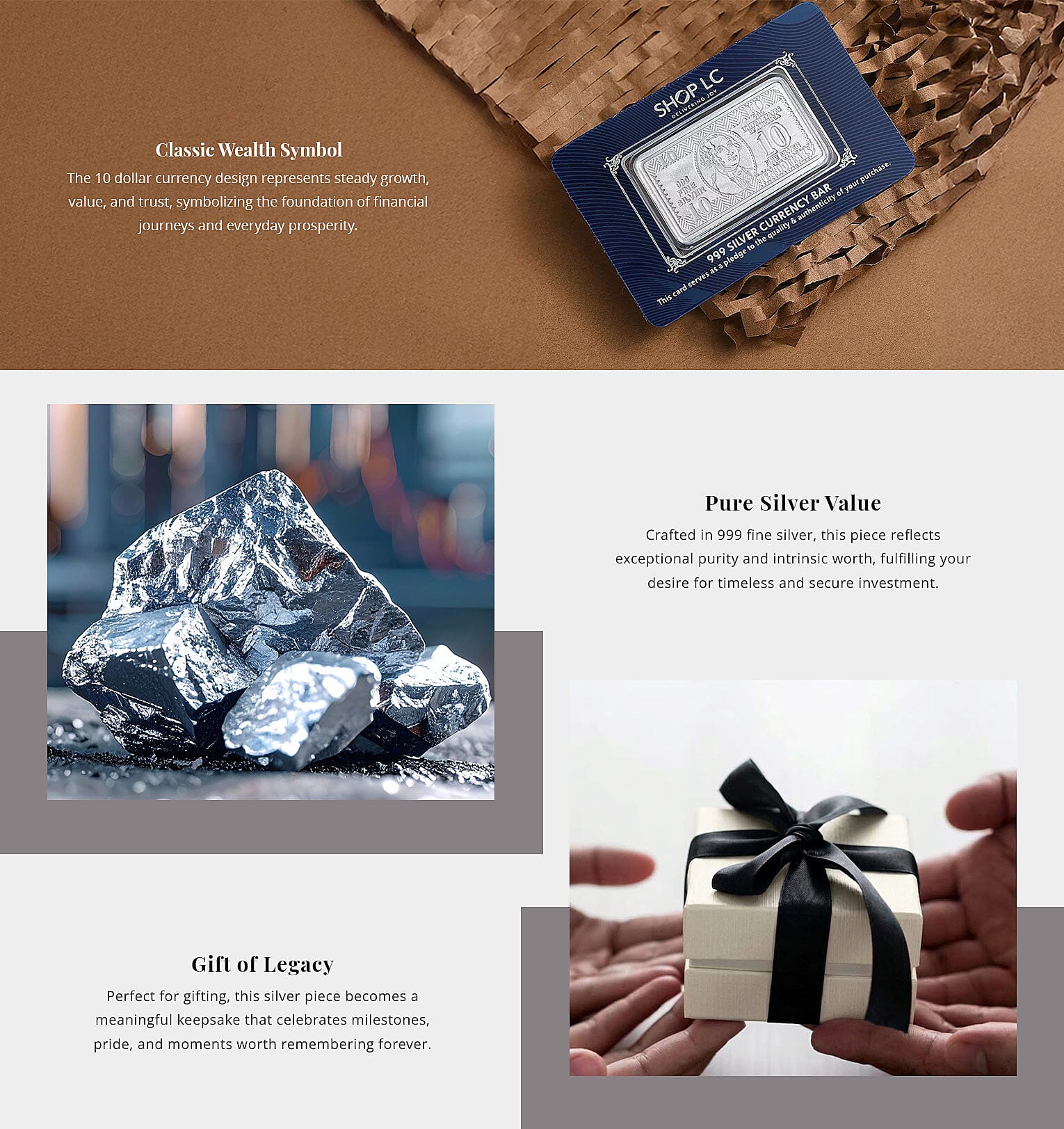 Kundan 999.9 Fine Silver Bullion Currency Bar (10 g) Banner