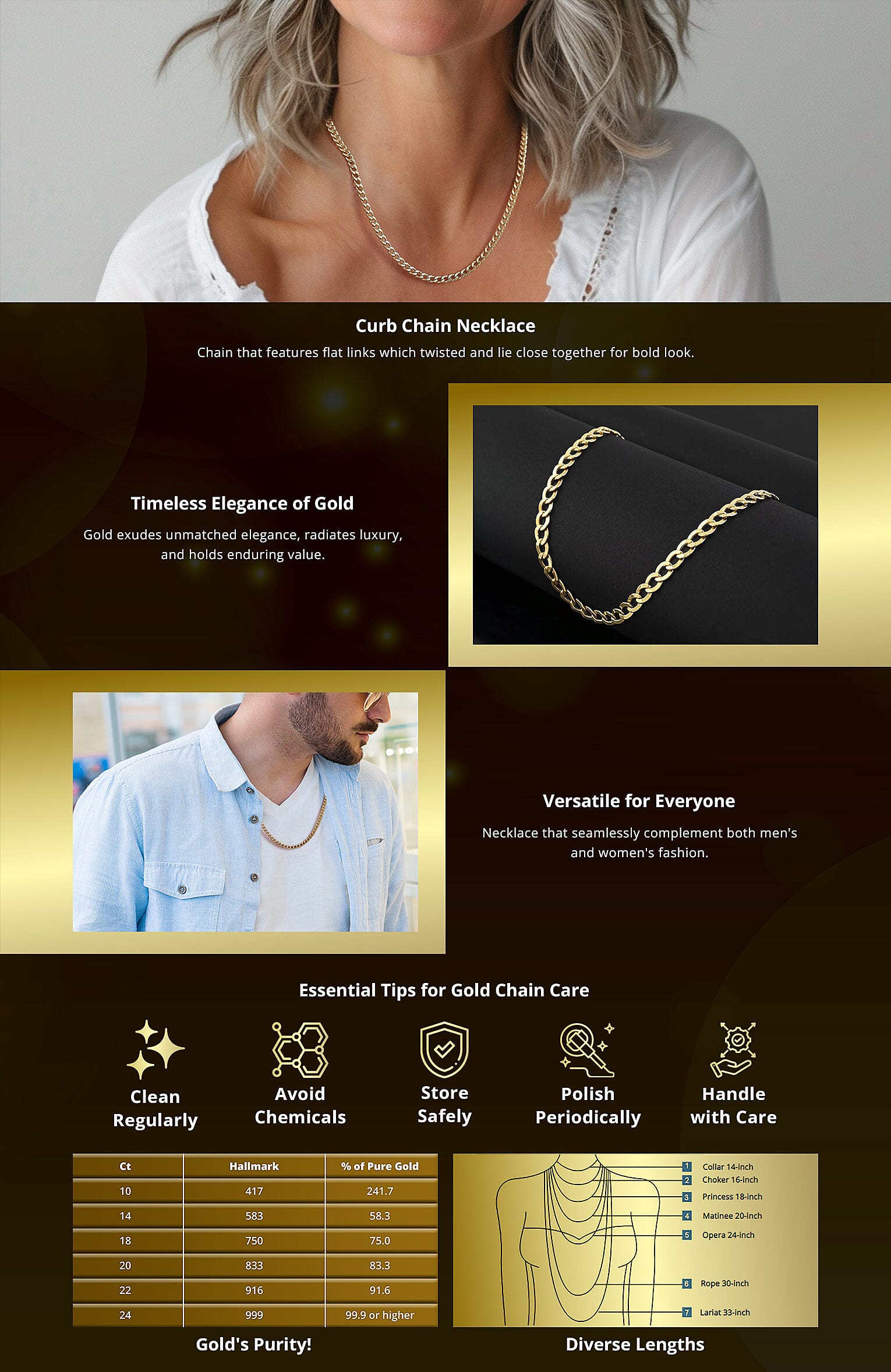 Curb Link Chain Necklace Banner