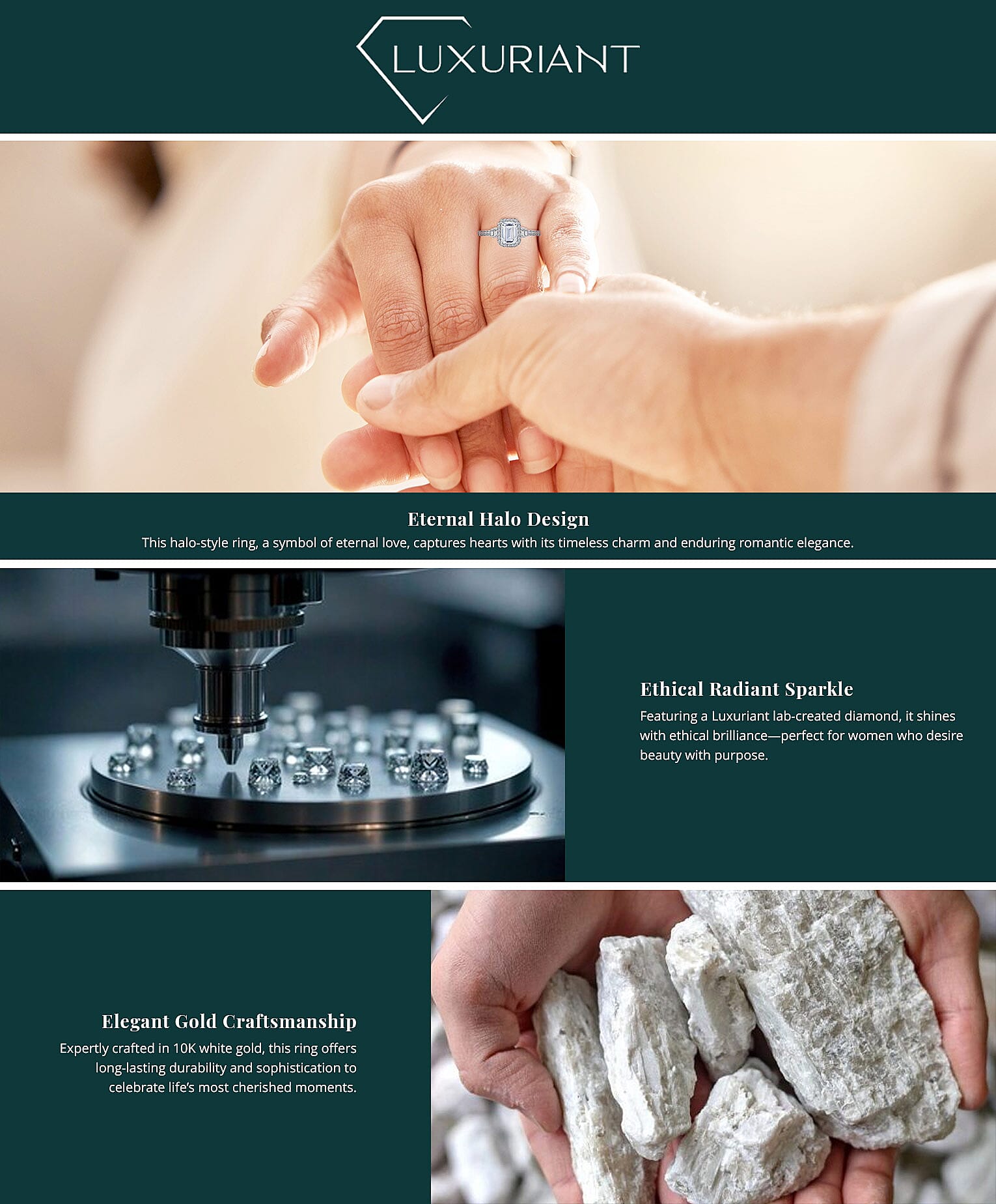 Luxuriant Lab Grown Diamond E-F VS 1.30 ctw Ring Banner