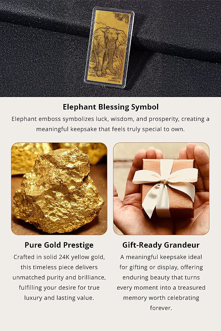 24K Golden Elephant Emboss Sheet 100mg Banner
