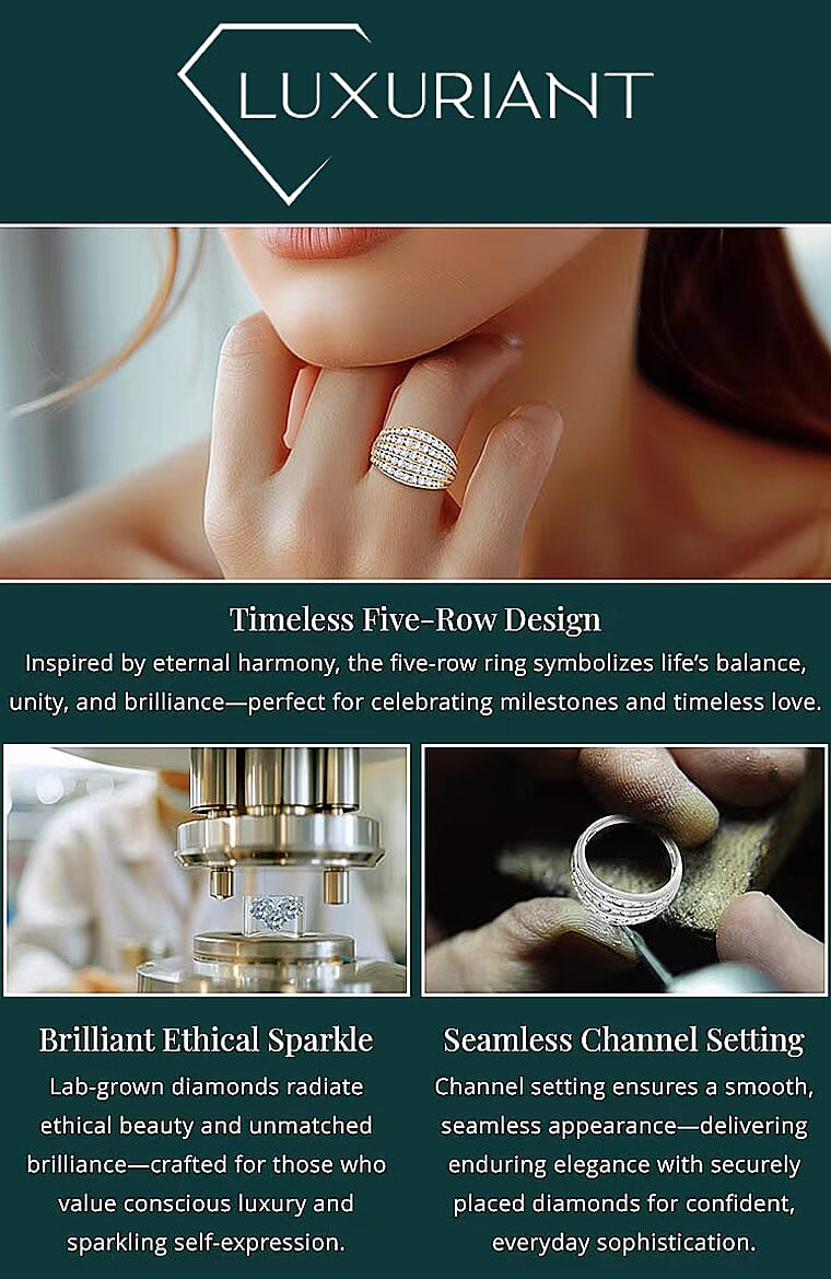 Luxuriant Lab Grown Diamond G-H SI 1.50 ctw Ring in Platinum Over Sterling Silver Banner
