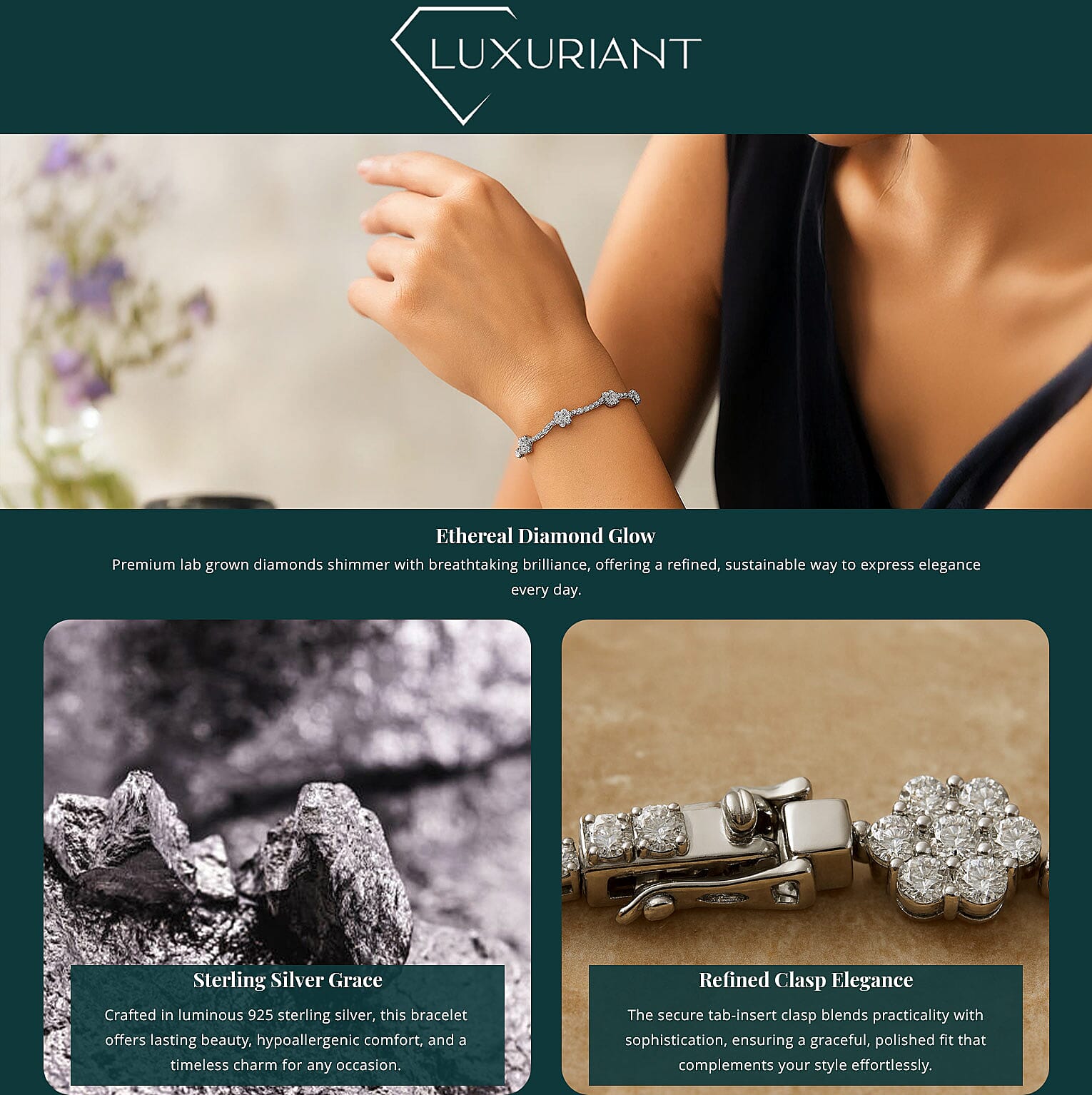 Luxuriant Lab Grown Diamond G SI 6.00 ctw Bracelet in Sterling Silver (7.00 In) Banner