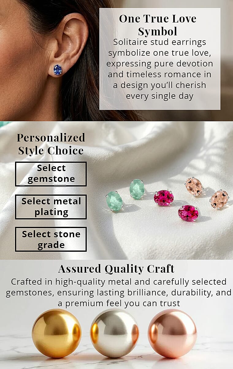 D'Joy Kagem Zambian Emerald 1.60 ctw Solitaire Stud Earrings in Platinum Over Sterling Silver Banner