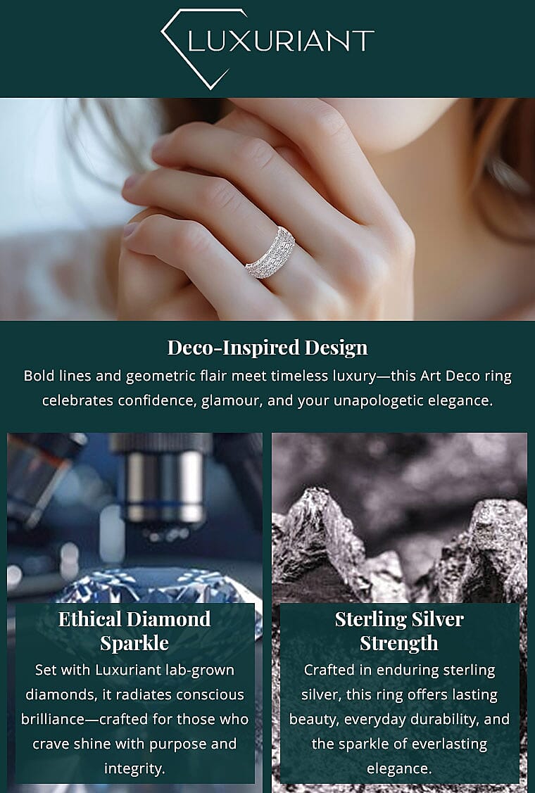 Luxuriant Lab Grown Diamond G SI 1.00 ctw Ring in Sterling Silver Banner