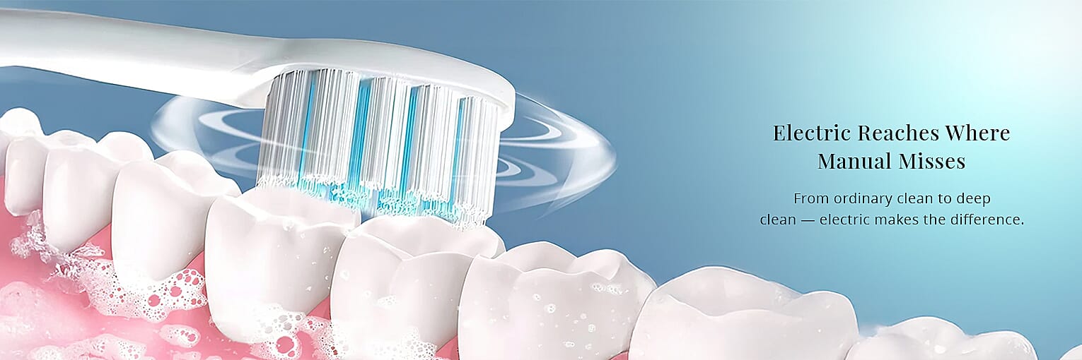 Electric Reaches Where Manual Misses Banner