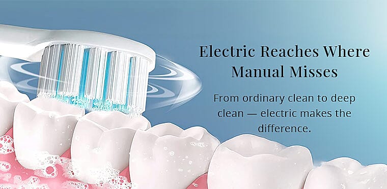 Electric Reaches Where Manual Misses Banner