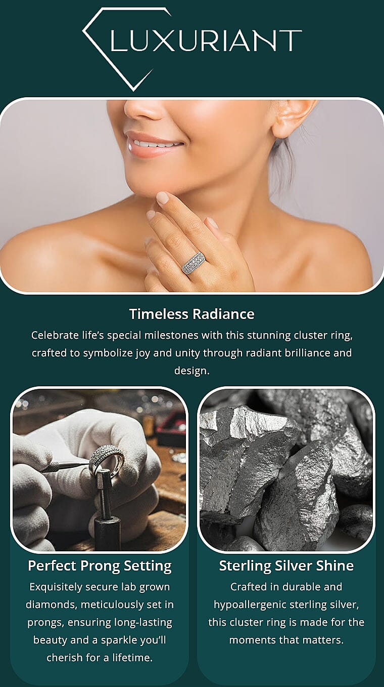 Luxuriant Lab Grown Diamond G SI 1.00 ctw Ring in Sterling Silver Banner