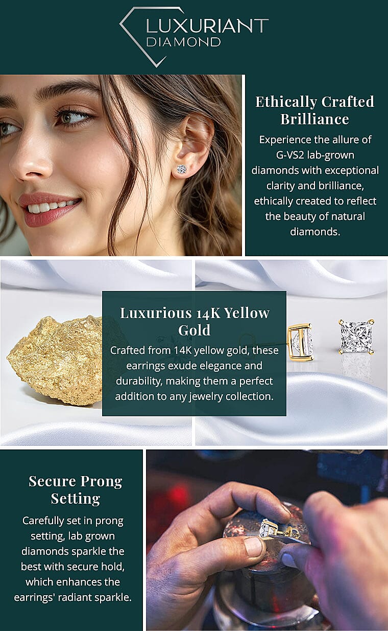 Luxuriant Lab Grown Diamond G-VS2 5.00 ctw Earrings Banner