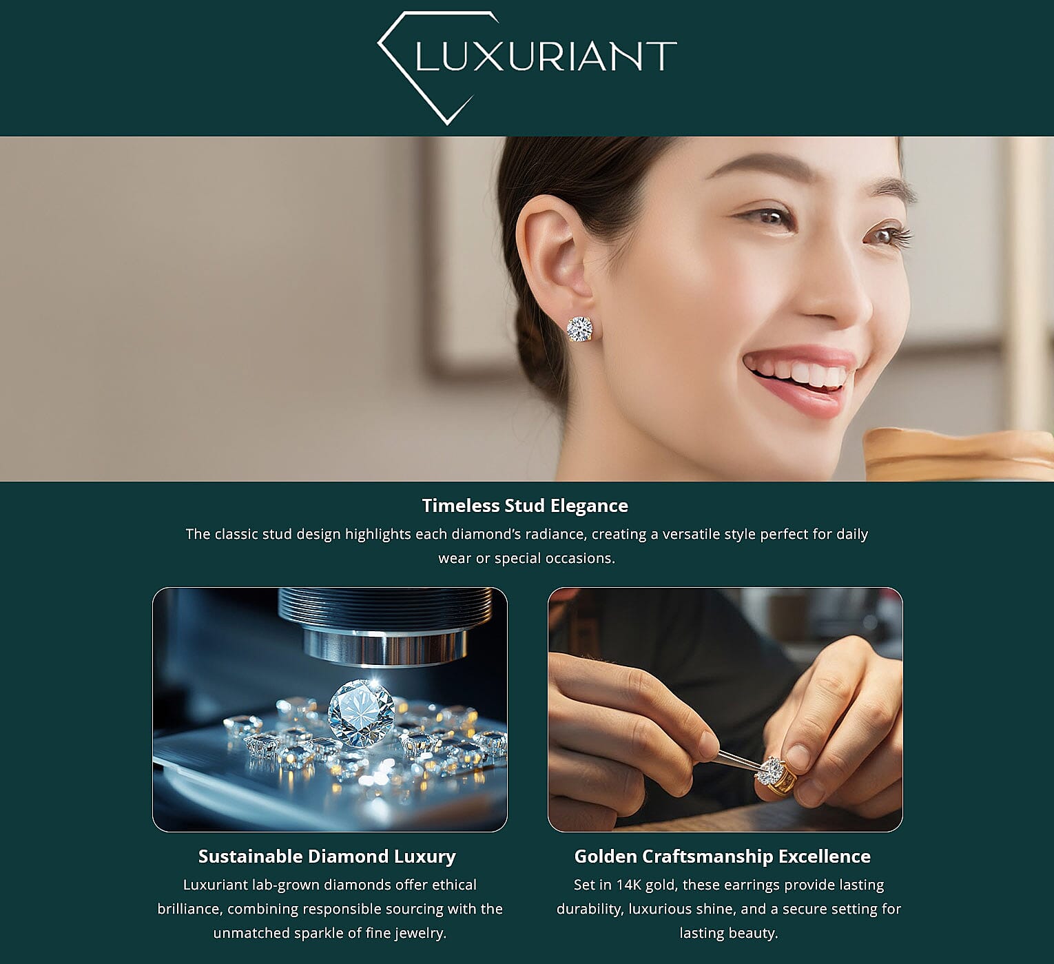 Luxuriant Lab Grown Diamond G VS2 7.00 ctw Earrings in 14K Yellow Gold Banner