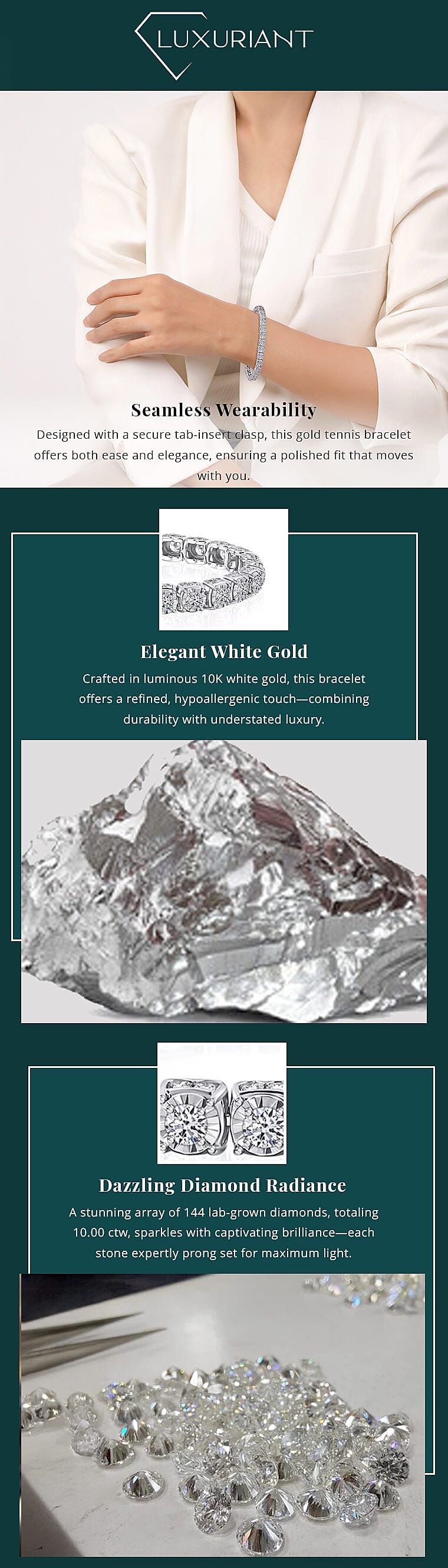 Luxuriant Lab Grown Diamond SI 10.00 ctw Bracelet Banner