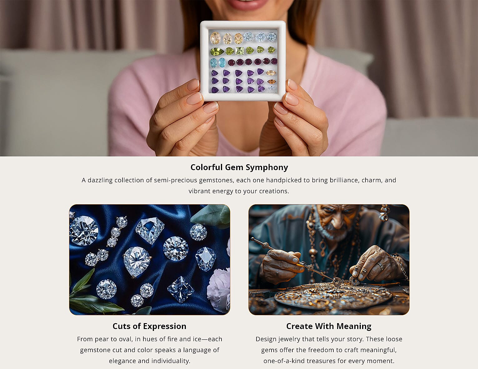 Multi Gemstone Assorted Box (Mix Mix mm) 15.00 ctw Banner