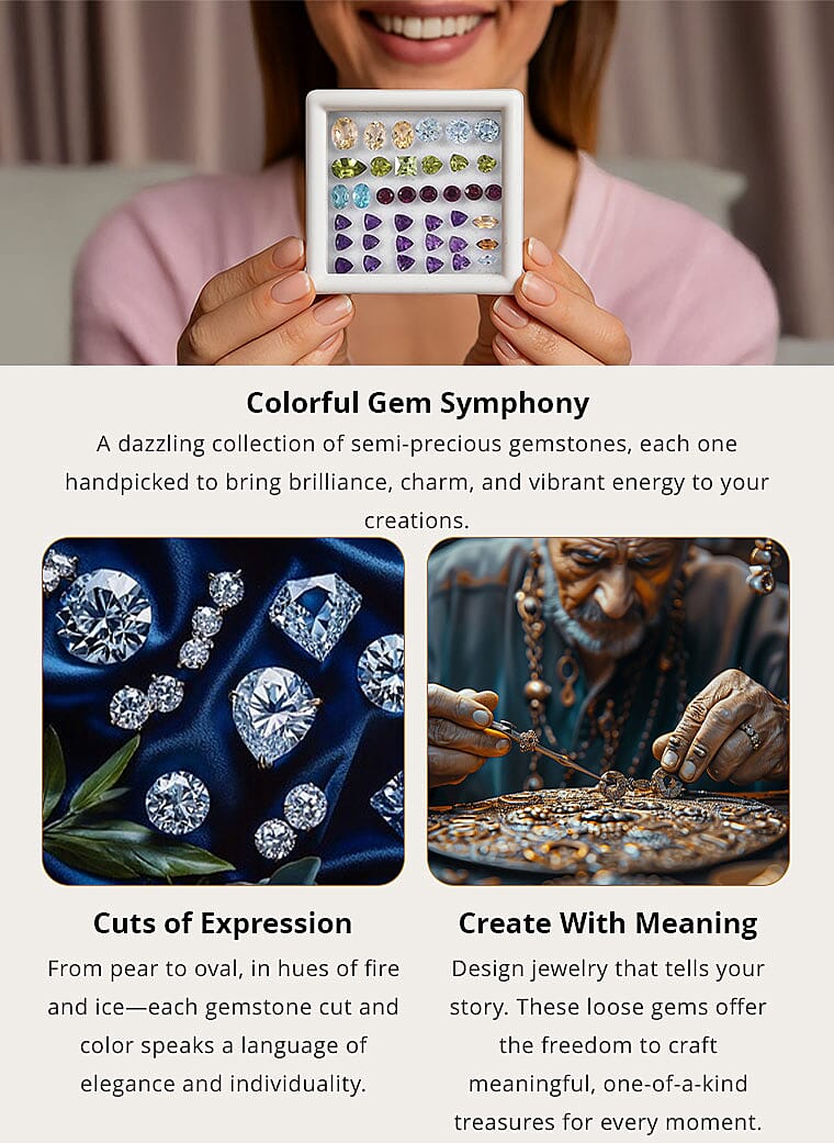 Multi Gemstone Assorted Box (Mix Mix mm) 15.00 ctw Banner