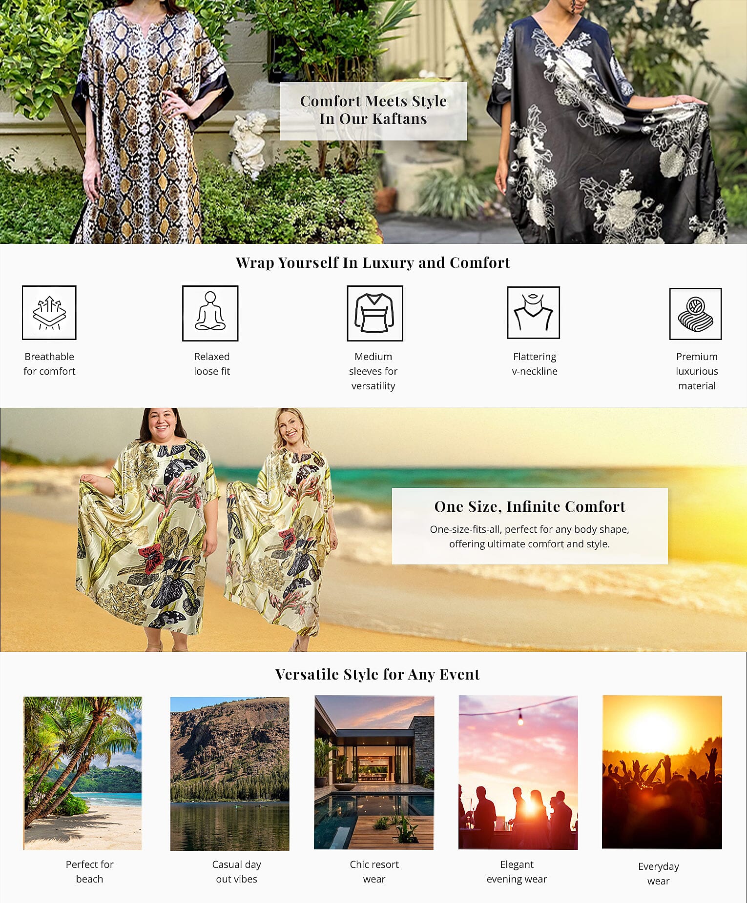 Winlar Tan Snake Long Satin Kaftan Banner