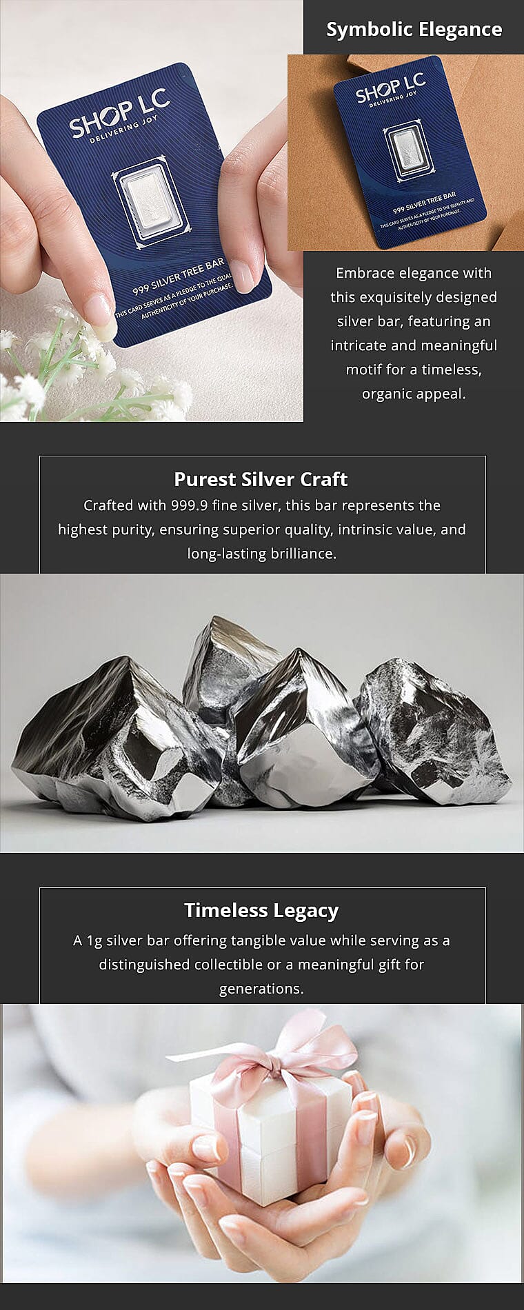 Kundan 999.9 Fine Silver Tree of Life Bar 1 Grams Banner