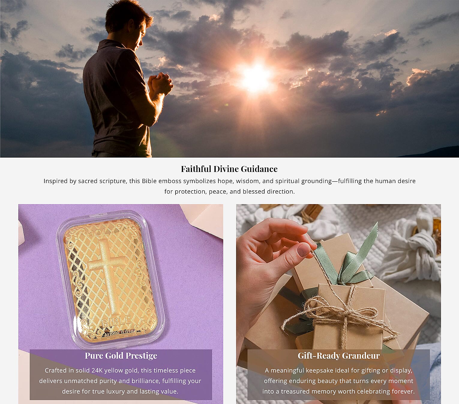 24K Gold Holy Bible Emboss Sheet 31x45.5mm 10mg (Del. in 7-10 Days) Banner