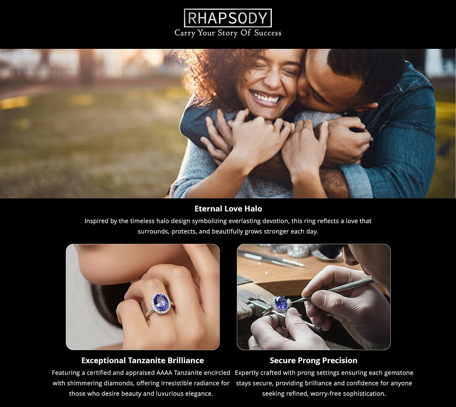 Certified & Appraised Rhapsody AAAA Tanzanite and E-F VS Diamond 3.21 ctw Ring in 950 Platinum 5.72 Grams (Del. in 10-15 Days) Banner