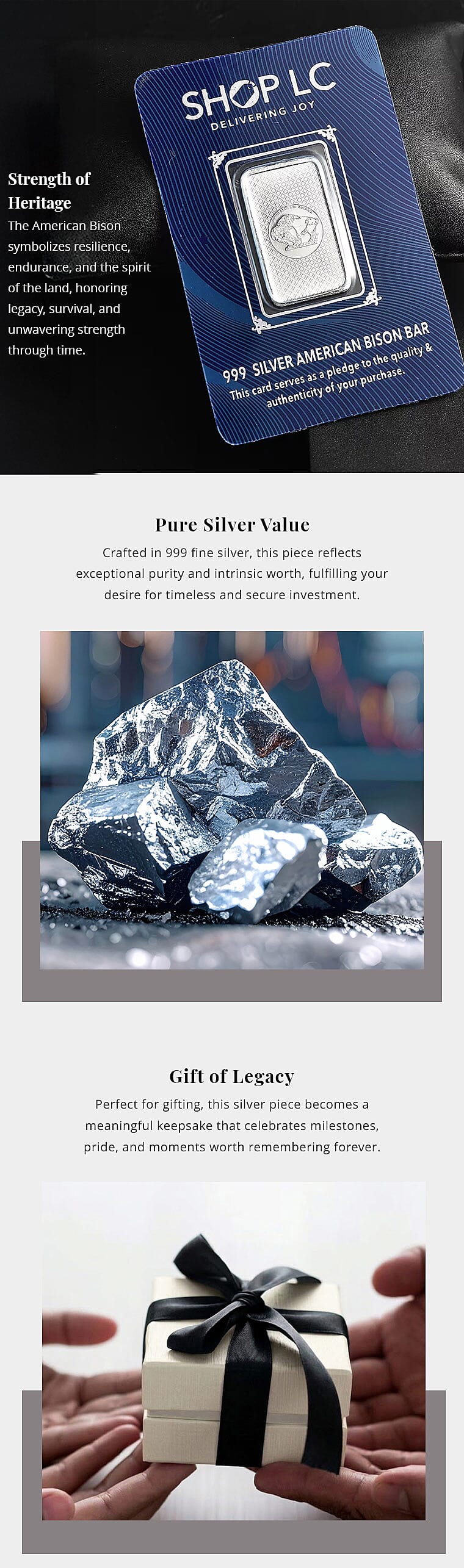 999 Fine Silver American Bison Bar 5 Grams Banner