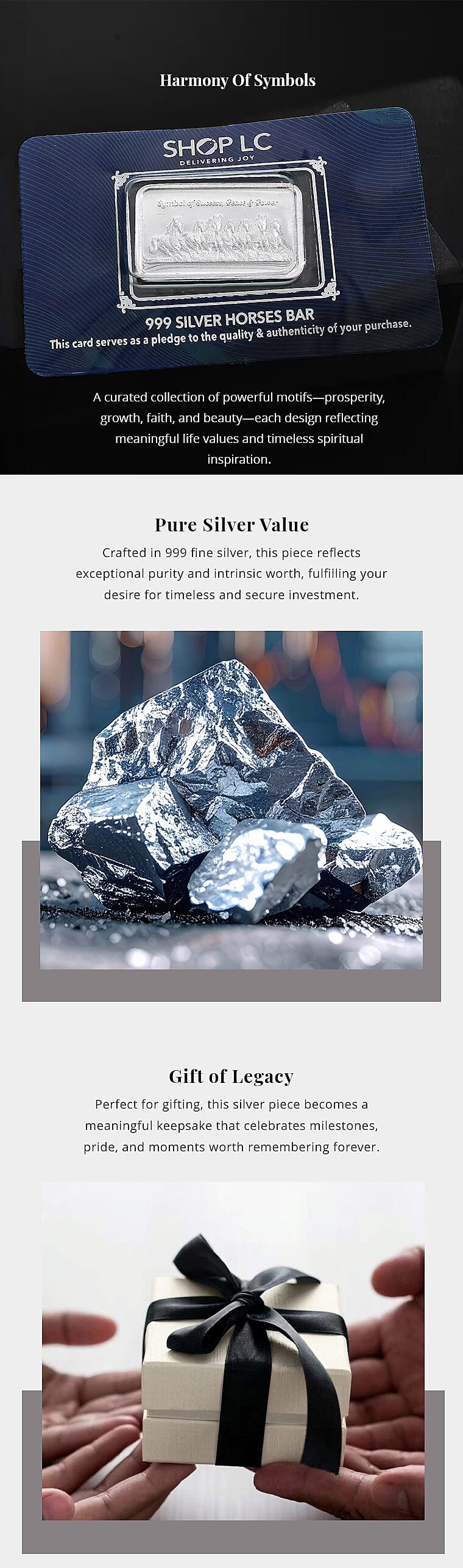 999 Fine Silver Victory Run Seven Horses Bar 10 Grams Banner