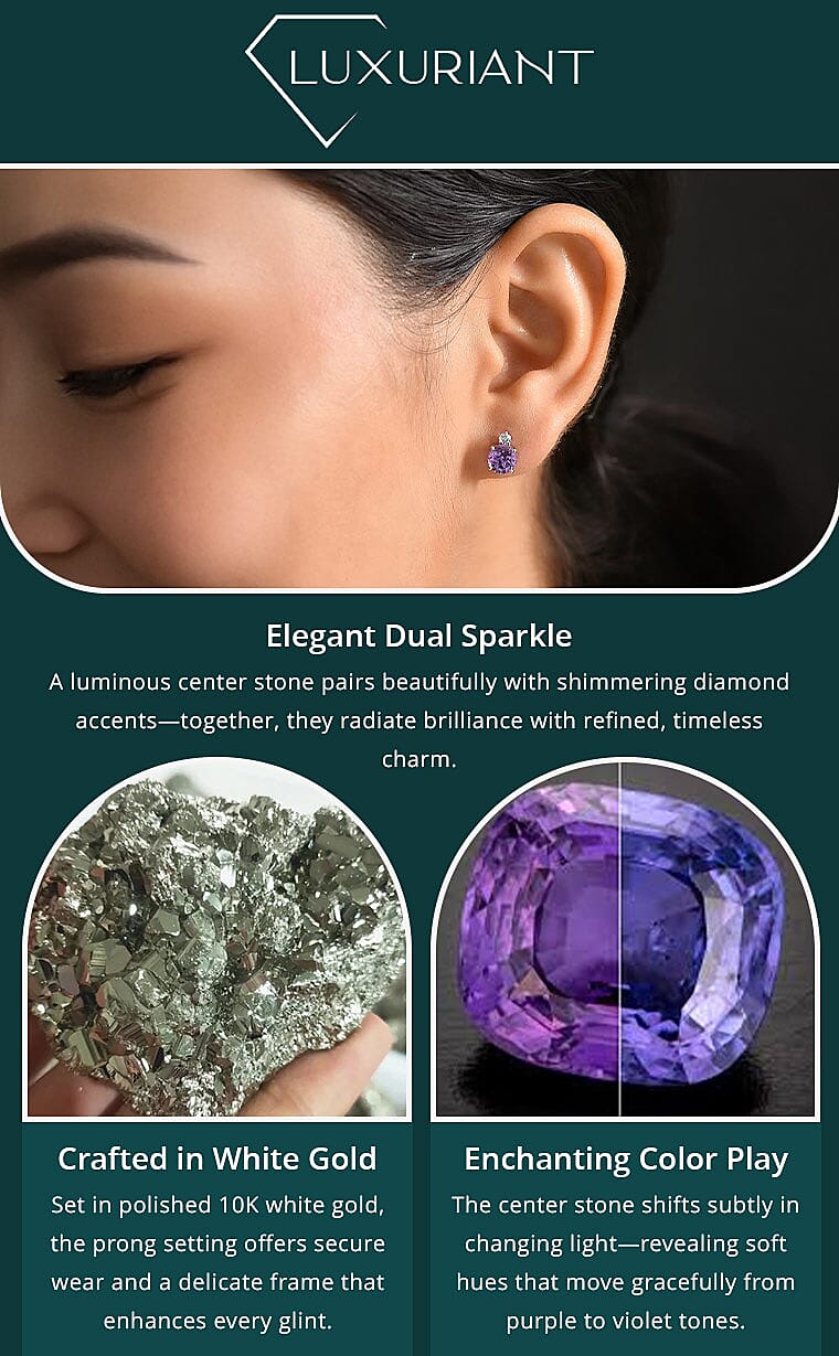AAA Luxuriant Lab Grown Purple Sapphire and G-H SI Lab Grown Diamond Banner