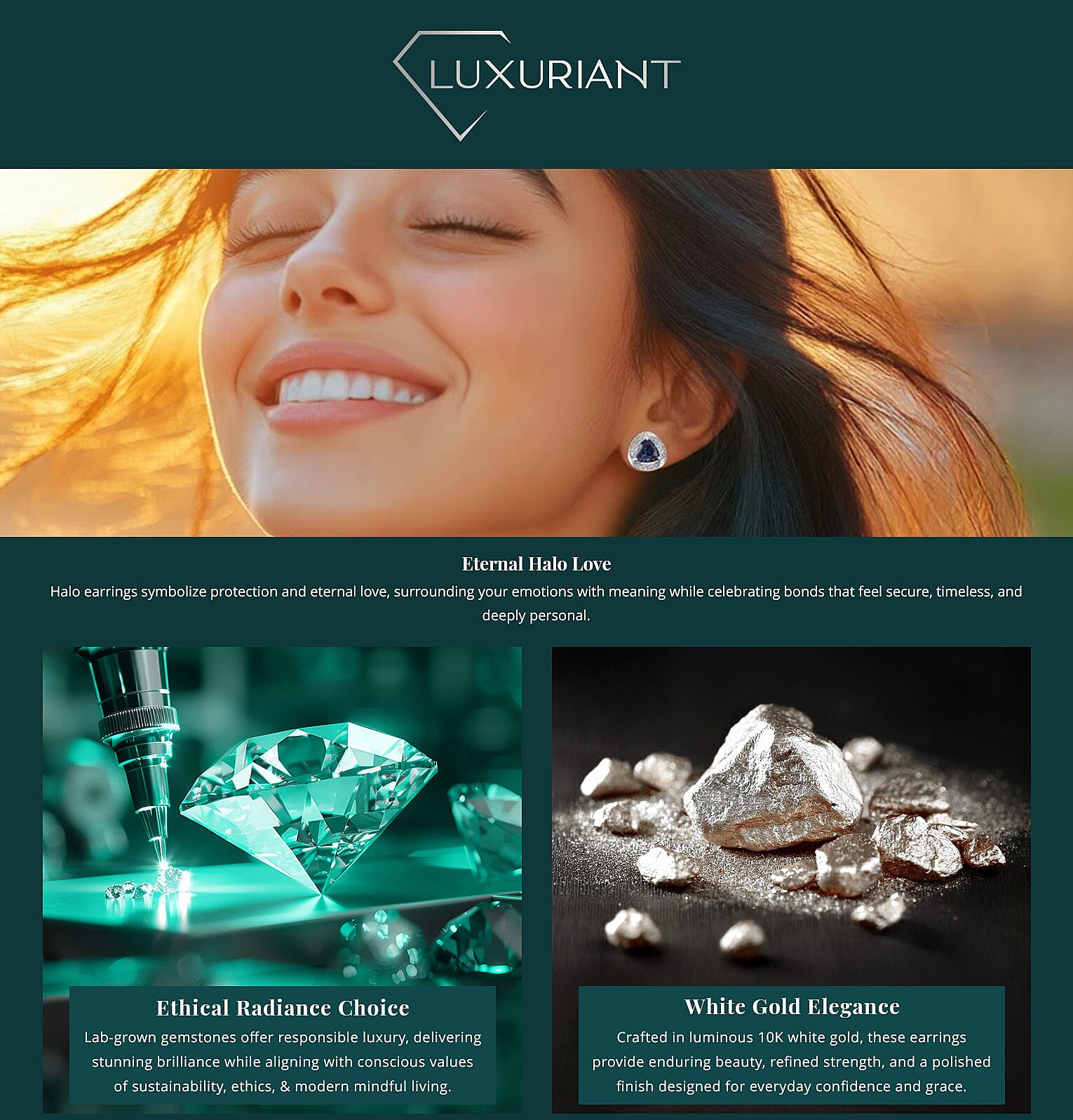 Certified & Appraised AAA Luxuriant Lab Grown Alexandrite and G-H SI Lab Grown Diamond 3.20 ctw Earrings Banner