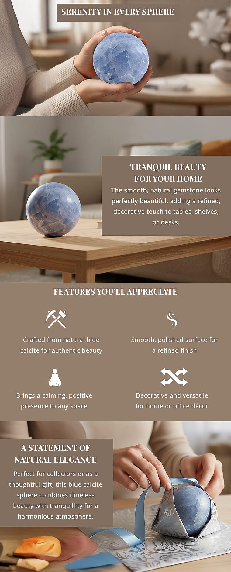 Calcite Blue Sphere -L Approx 2041ctw Banner