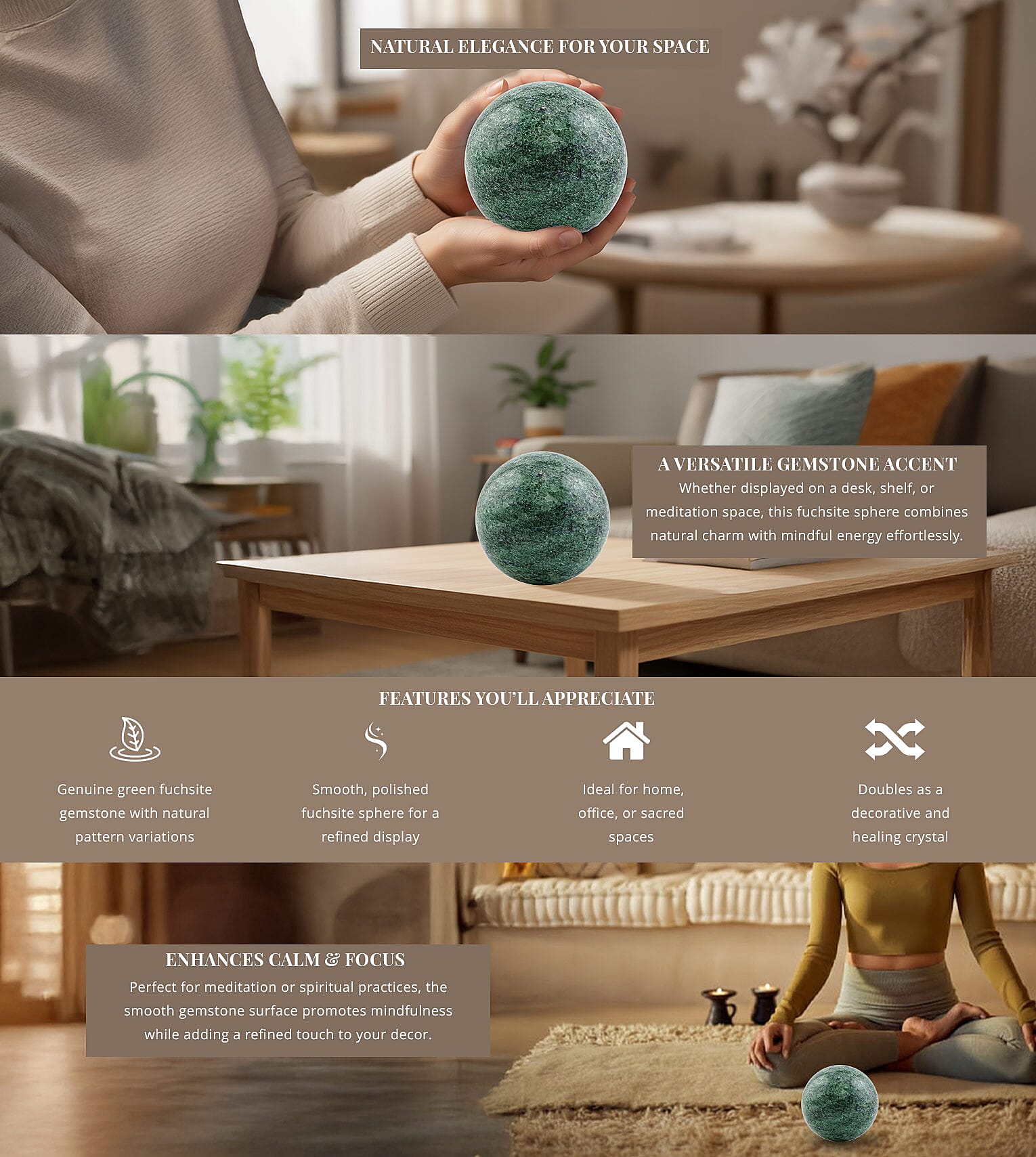 Fuchsite Sphere -M Approx 907.184ctw Banner