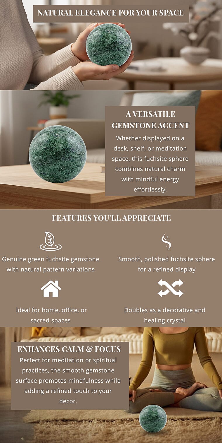 Fuchsite Sphere -M Approx 907.184ctw Banner