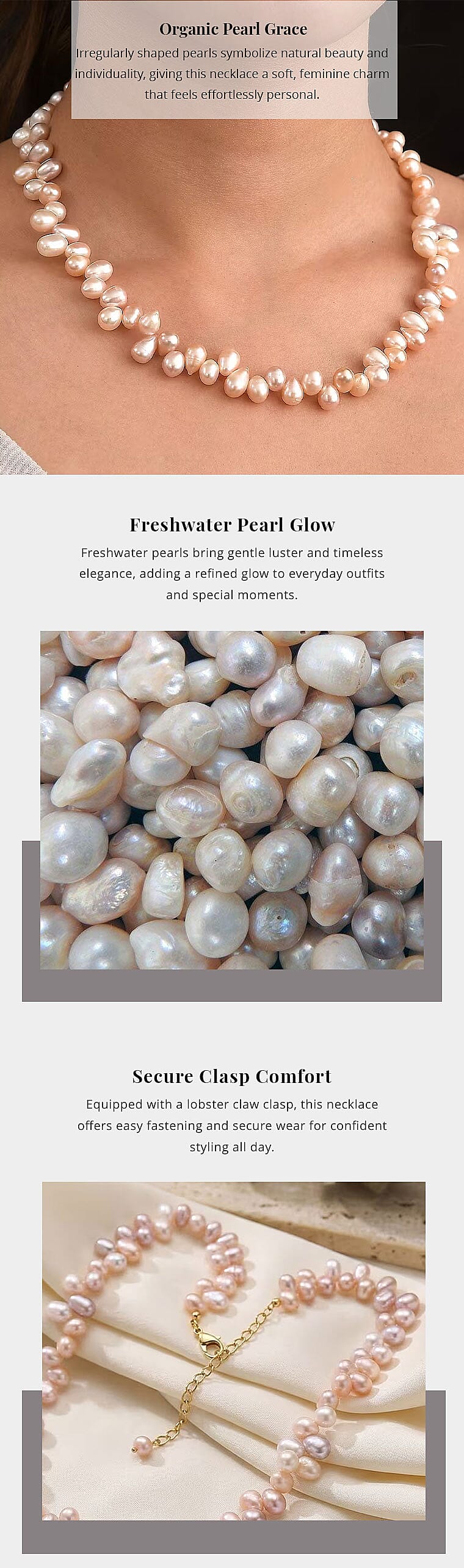 Multi Color Freshwater Pearl Fancy Necklace in 18K Vermeil Yellow Gold Over Sterling Silver 18 Inches Banner