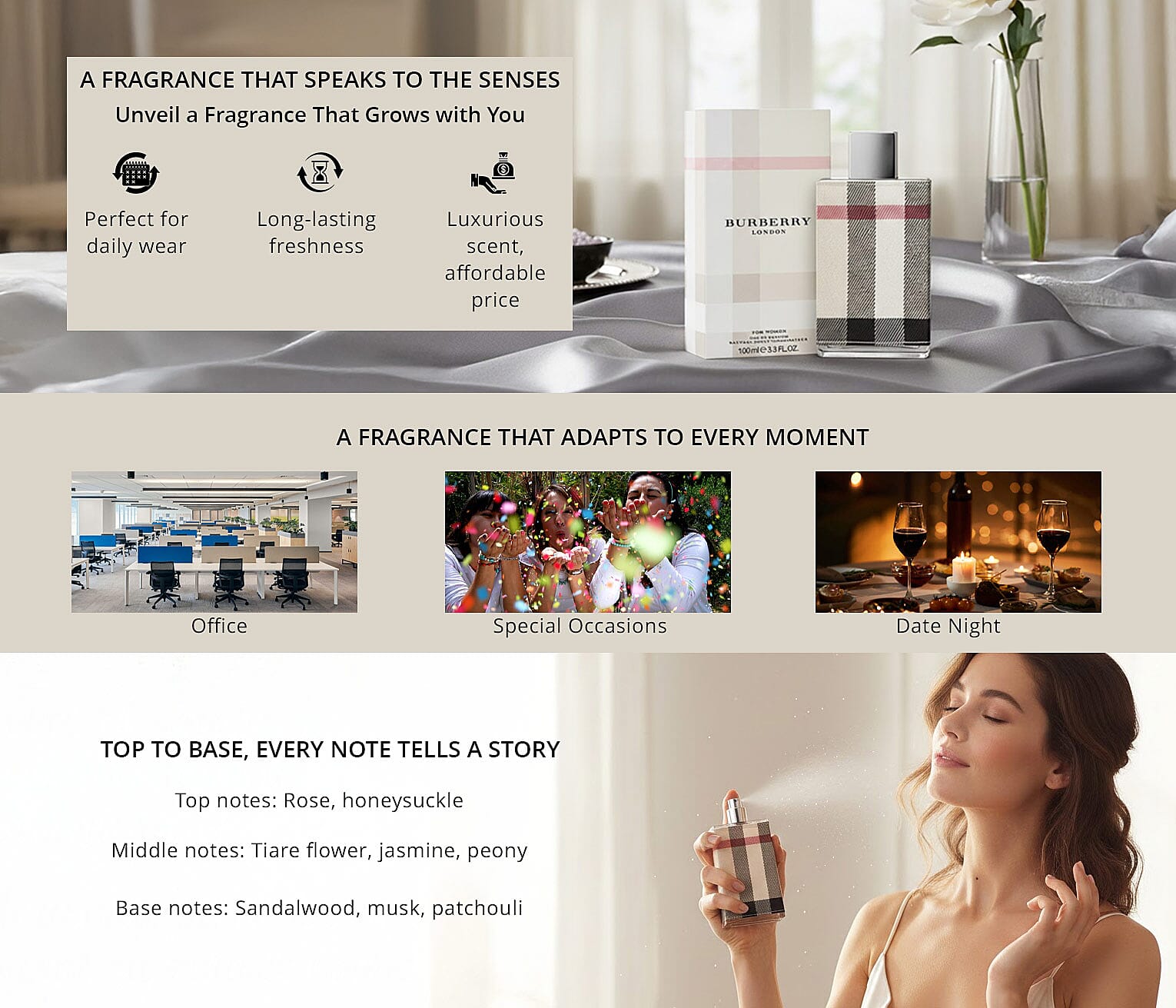 Burberry London/Burberry EDP Spray 3.3 OZ (W) Banner