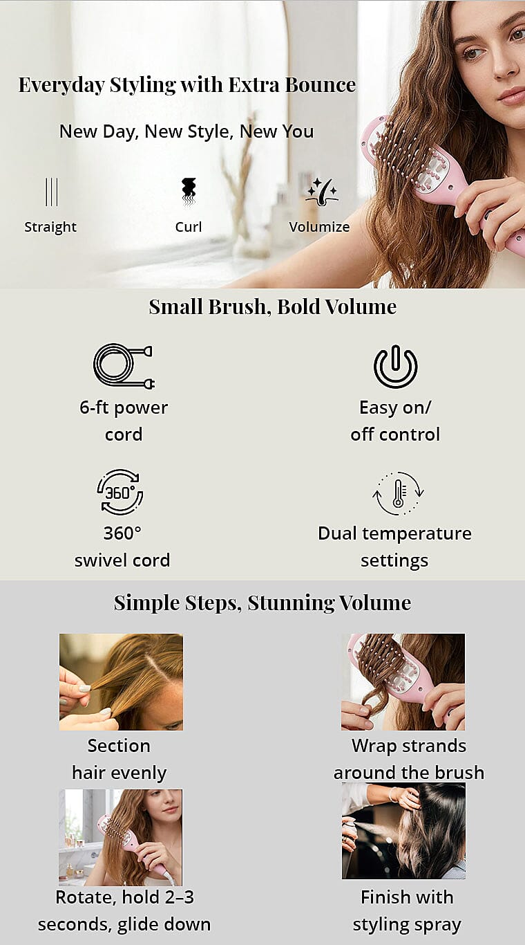 Closeout Vivitar Mini Heated Volumizing Hair Brush Banner