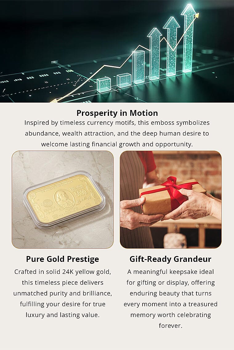 Doorbuster 24K Golden Currency Emboss Sheet 31x45.5mm 10mg Banner